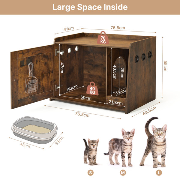 Archie & Oscar Cat Litter Box Enclosure Wayfair.co.uk